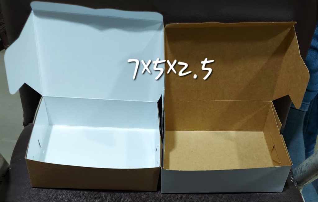 Sweet Box 7x5x2.5 Inch, For 750gm to 1kg Mithai, White Craft (Pack Of 100)