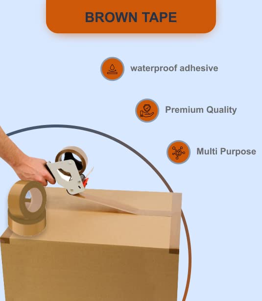 Redking Brown Cello Tape 2 Inch 48mm x 36mtr (Pack of 6)