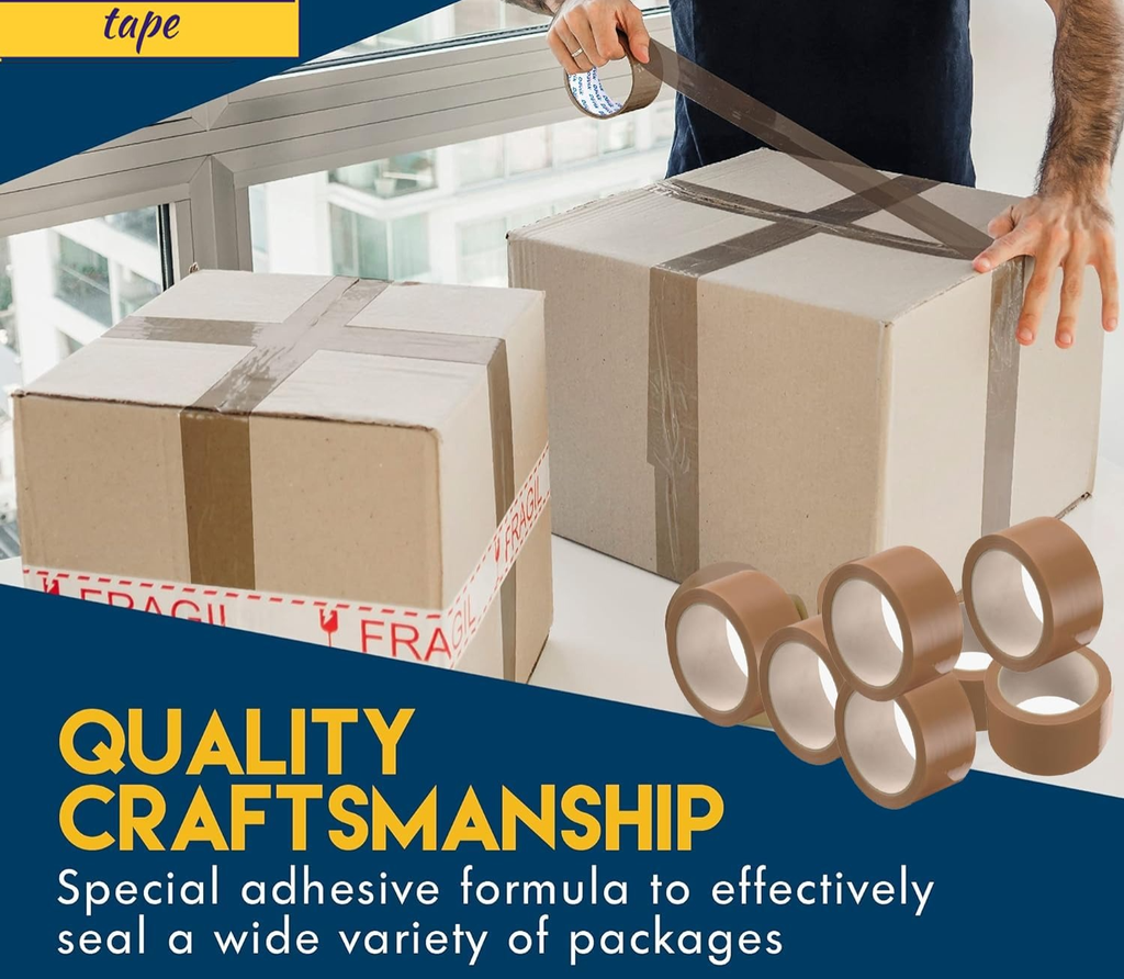 Redking Brown Cello Tape 3 Inch 72mm x 36mtr (Pack of 4)