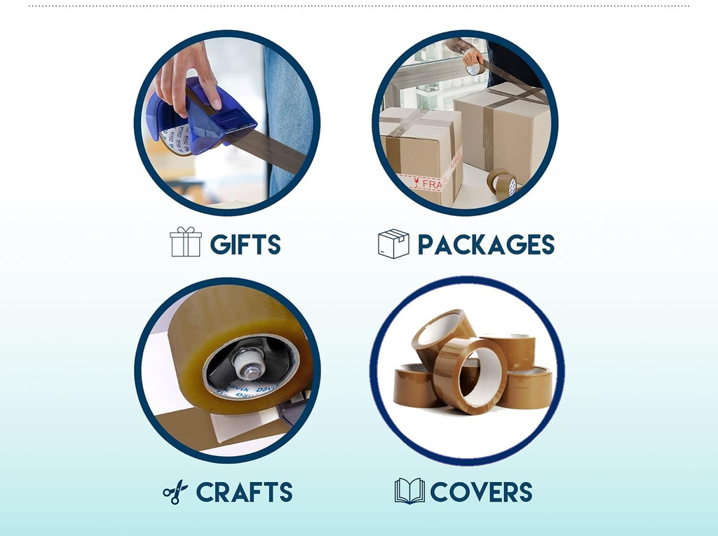 Redking Brown Cello Tape 3 Inch 72mm x 36mtr (Pack of 4)