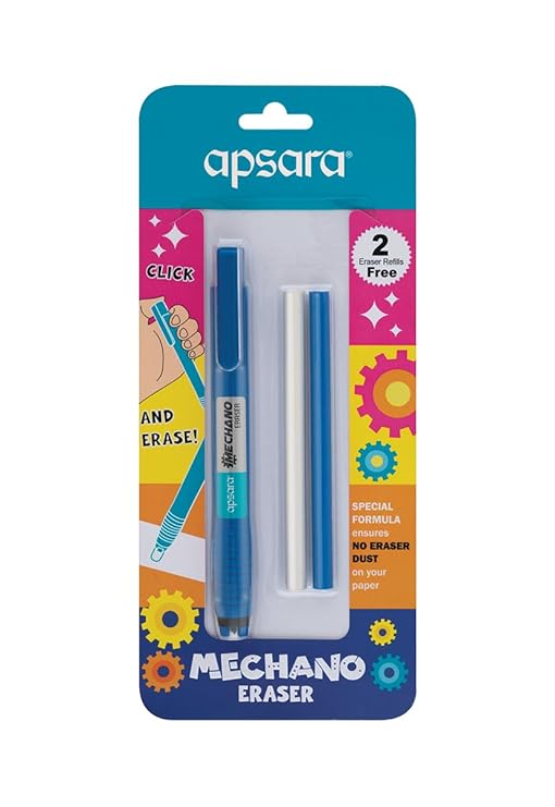 Apsara Mechano Eraser, Soft & Smooth Non Dust Eraser (Pack of 1 Eraser)