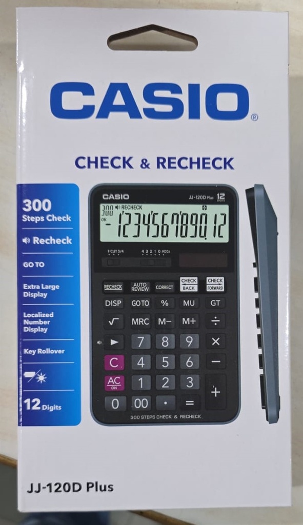 Casio JJ-120D PLUS (12 Digits) Extra Large Display Calculator