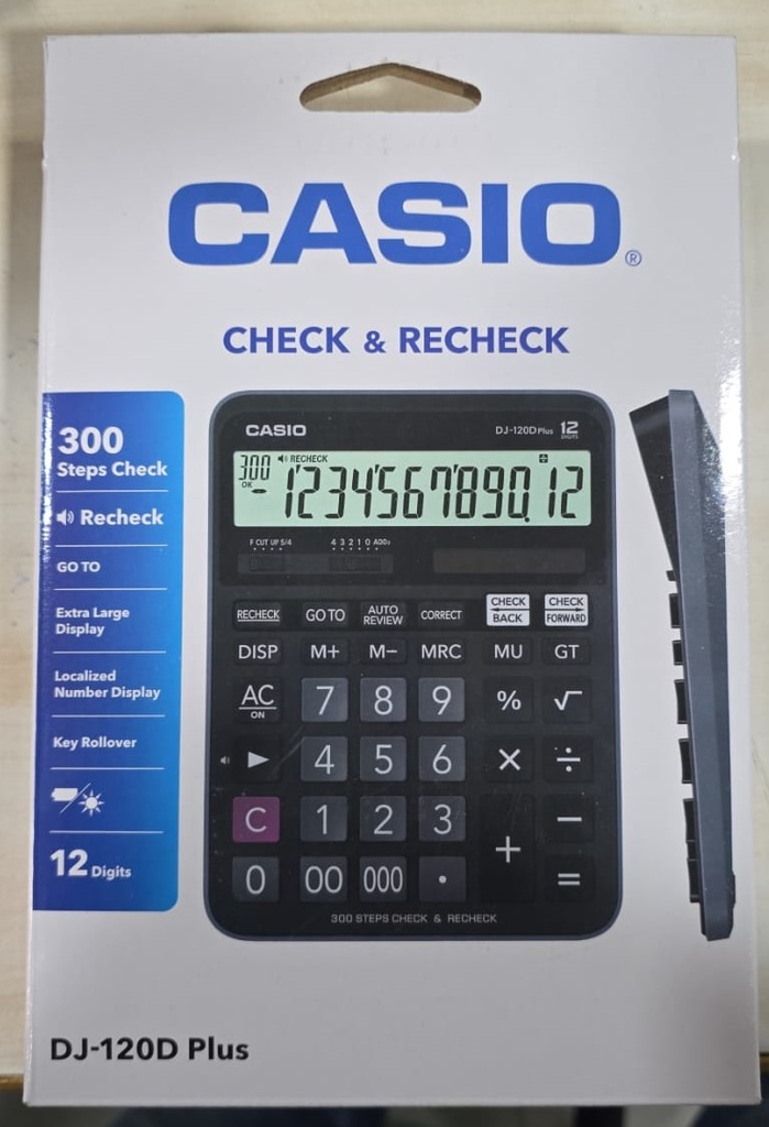 Casio DJ-120D Plus (12 Digits) Extra Large Display Calculator