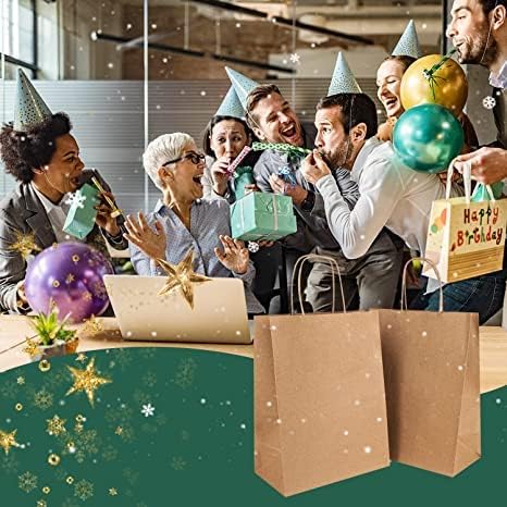 Brown Kraft Paper Bags with Twisted Handles 8"x 4"x10" Inch 150 Gsm (Pack of 25)