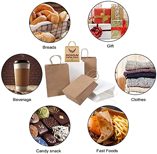 Brown Kraft Paper Bags with Twisted Handles 12.6"x4.75"x14.55" Inch 150 Gsm (Pack of 25)