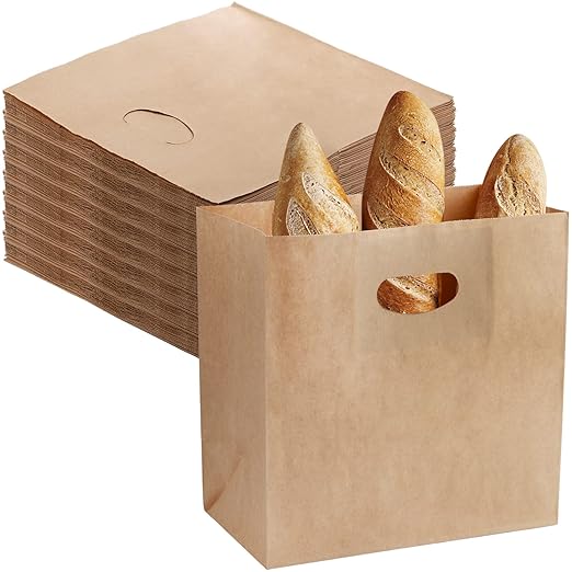 Brown Kraft Paper Bags with D-Cut Handles 11"x6"x11" Inch 150 Gsm (Pack of 25) 