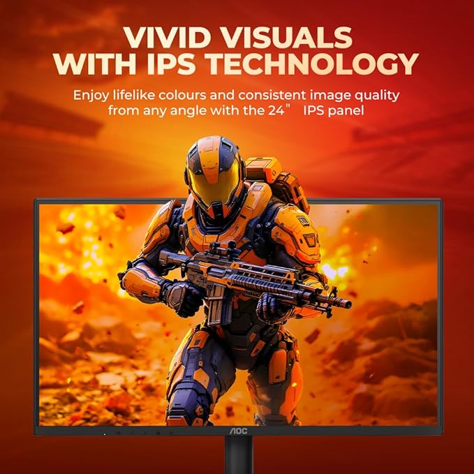 AOC Monitor 24B36H / 23.8 Inch 100Hz IPS Monitor IPS 1920×1080 Full HD Display 