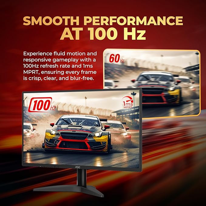 AOC Monitor 24B36H / 23.8 Inch 100Hz IPS Monitor IPS 1920×1080 Full HD Display 