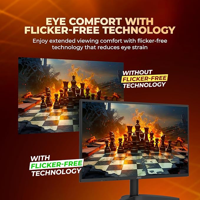 AOC Monitor 24B36H / 23.8 Inch 100Hz IPS Monitor IPS 1920×1080 Full HD Display 