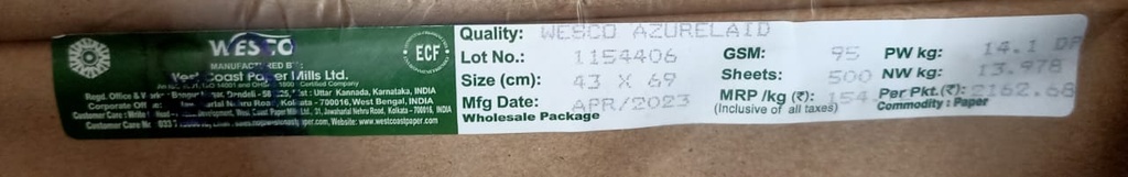 Westcoast Ledger 17x27 -14.1 Kg 500 Sheet Price Package ( Westcoast Paper )