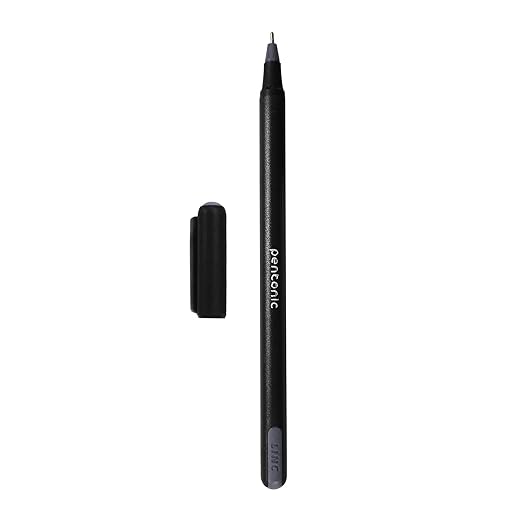 Pentonic Ball Pen 0.7mm Black Colour Refillable Pen (Pack Of 10)