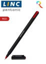 Pentonic Ball Pen 0.7mm Red Colour Refillable Pen (Pack Of 10)