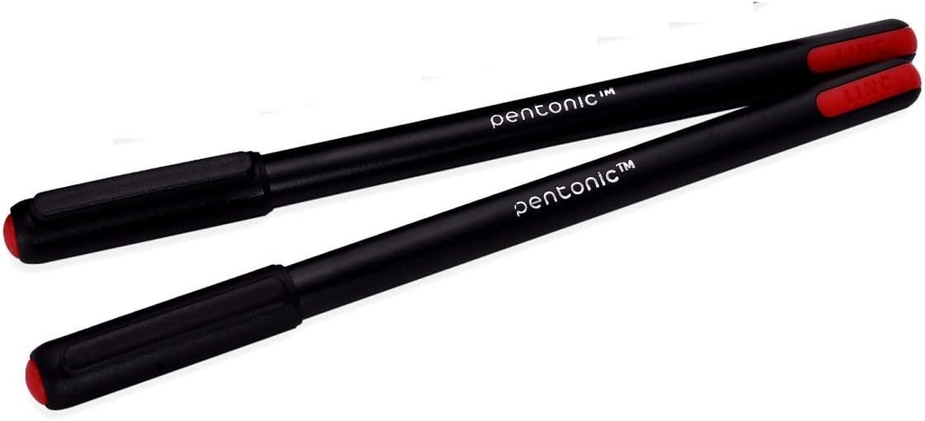 Pentonic Ball Pen 0.7mm Red Colour Refillable Pen (Pack Of 10)