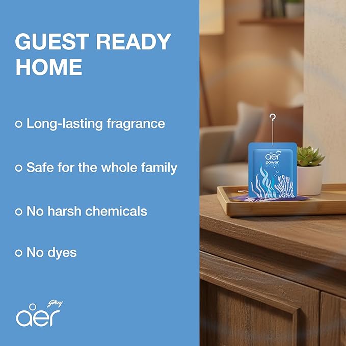 Godrej Aer Power Pocket Sea Breeze 10g (Air Freshener Pouch)