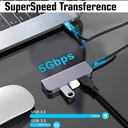 UPORT 4 Port USB Hub 3.0 with Hi-Speed Data Transfer