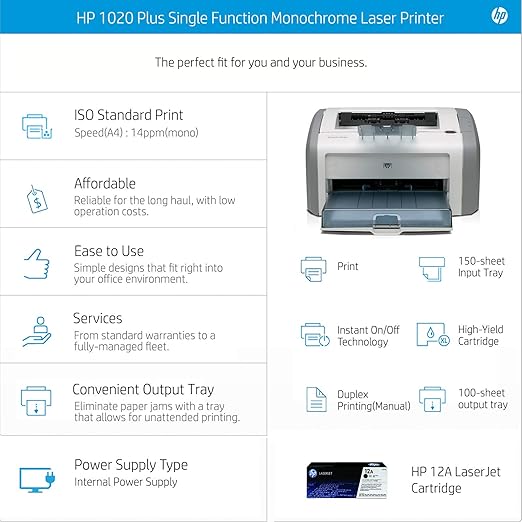 HP P1020 Plus Single Function Monochrome Laser Printer (Second Hand Printer)