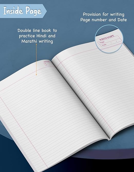Double Line Notebook 160 Pages (Pack Of 6)