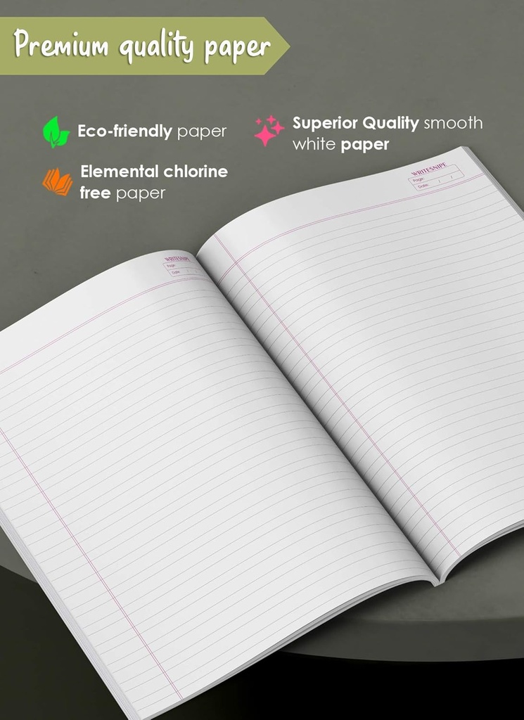 Double Line Notebook 160 Pages (Pack Of 6)