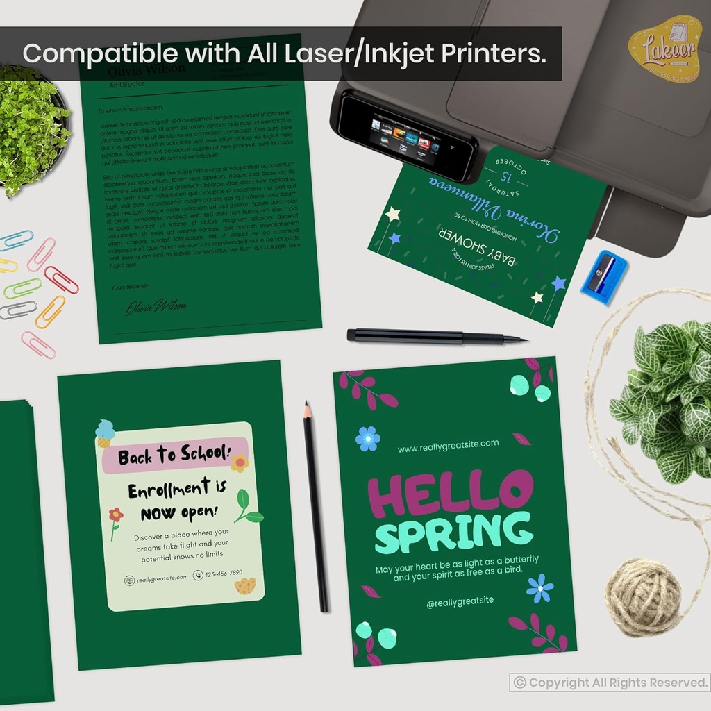 Dark Green Pastel Paper A/4 (Pack Of 100 Sheet)