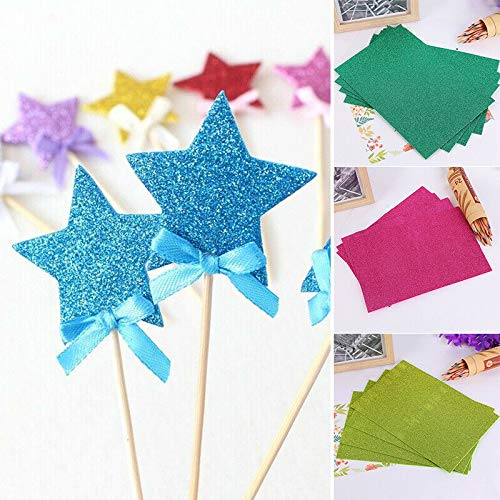 Glitter Foam Sheet, A4 Size, Mixed Colour, (1.5mm Thick -Pack Of 10) For Arts and Crafts, Scrapbooking, DIY Work, Decoration, Gift Wrapping.
