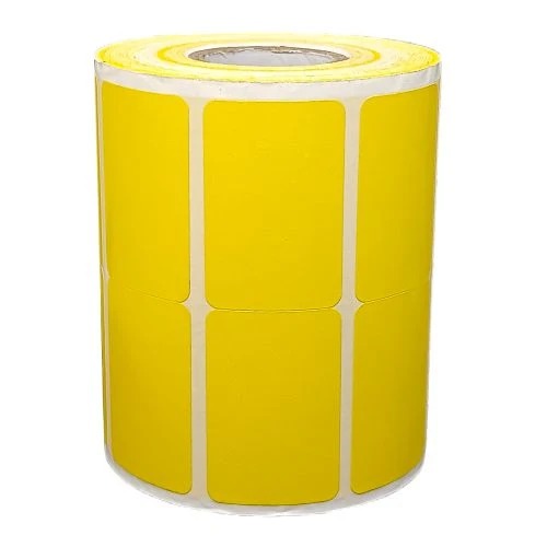Ribbon Barcode Label Roll Lemon Yellow 1.5x1 Inch (38mmx25mm / 2up) 3500 Label