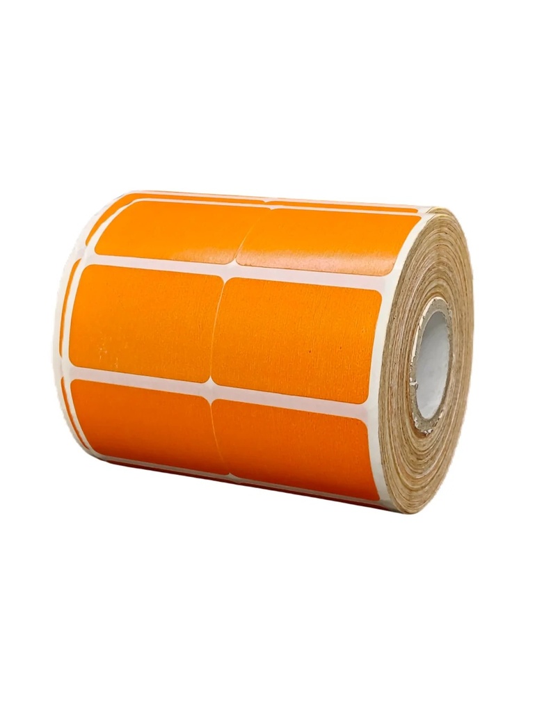 Ribbon Barcode Label Roll Orange 1.5x1 Inch (38mmx25mm / 2up) 3500 Label