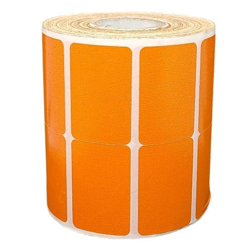Ribbon Barcode Label Roll Orange 1.5x1 Inch (38mmx25mm / 2up) 3500 Label