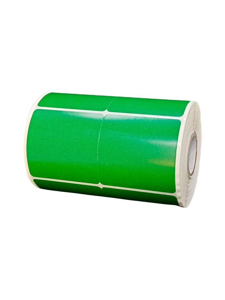 Ribbon Barcode Label Roll Green 1.5x1.5 Inch (38mmx38mm / 2up) 2440 Label