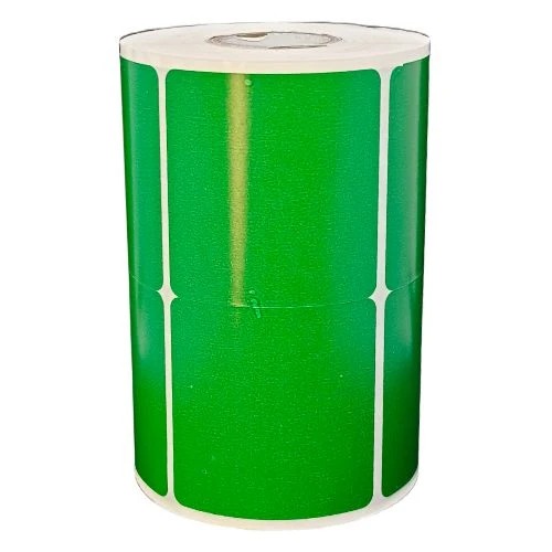 Ribbon Barcode Label Roll Green 1.5x1.5 Inch (38mmx38mm / 2up) 2440 Label