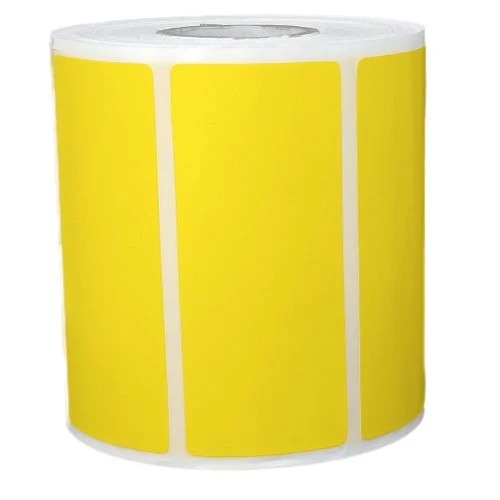Ribbon Barcode Label Roll Lemon Yellow 2.8x1.2 Inch (70mmx30mm / 1up) 1515 Label