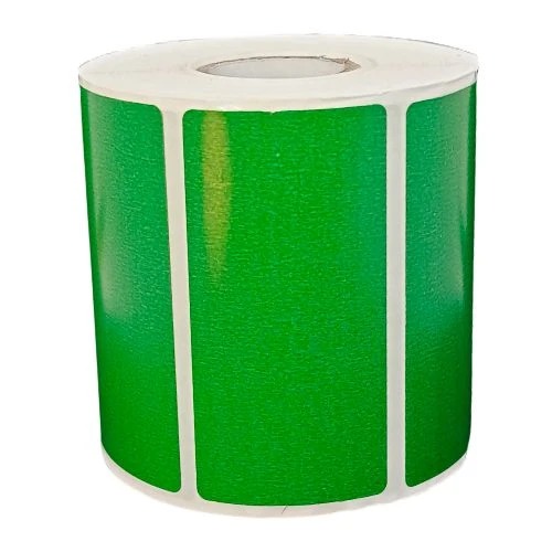 Ribbon Barcode Label Roll Green 3.1x1.4 Inch (80mmx35mm / 1up) 1315 Label