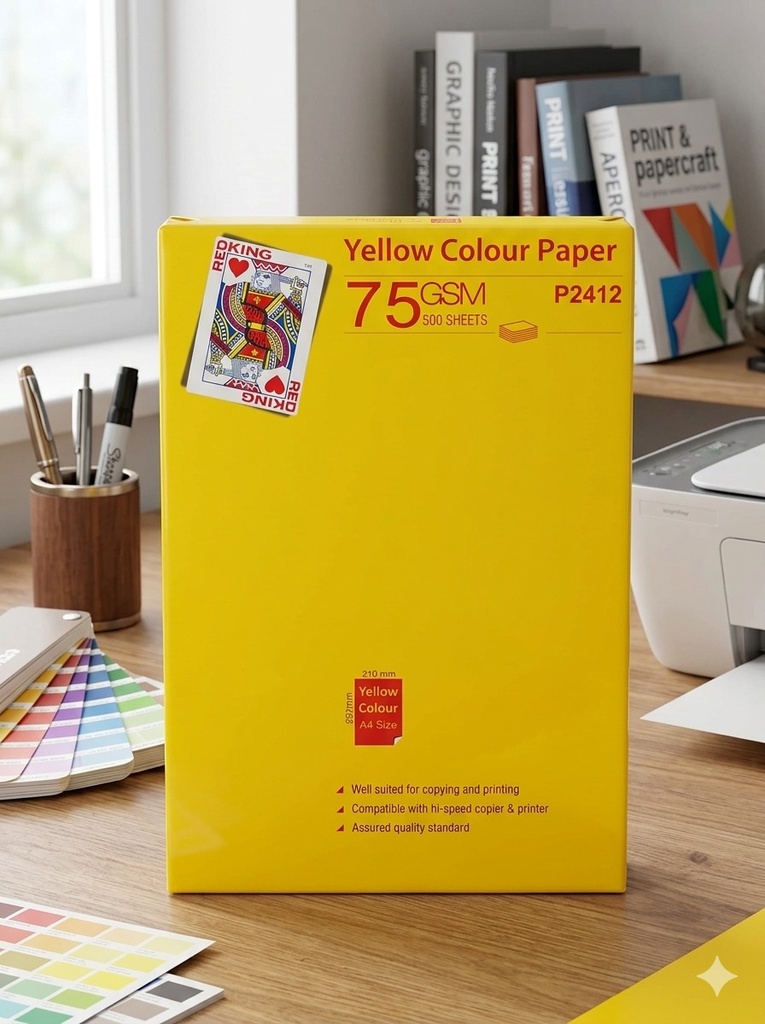 Redking Colour Copier Paper A4 75 Gsm Yellow Colour