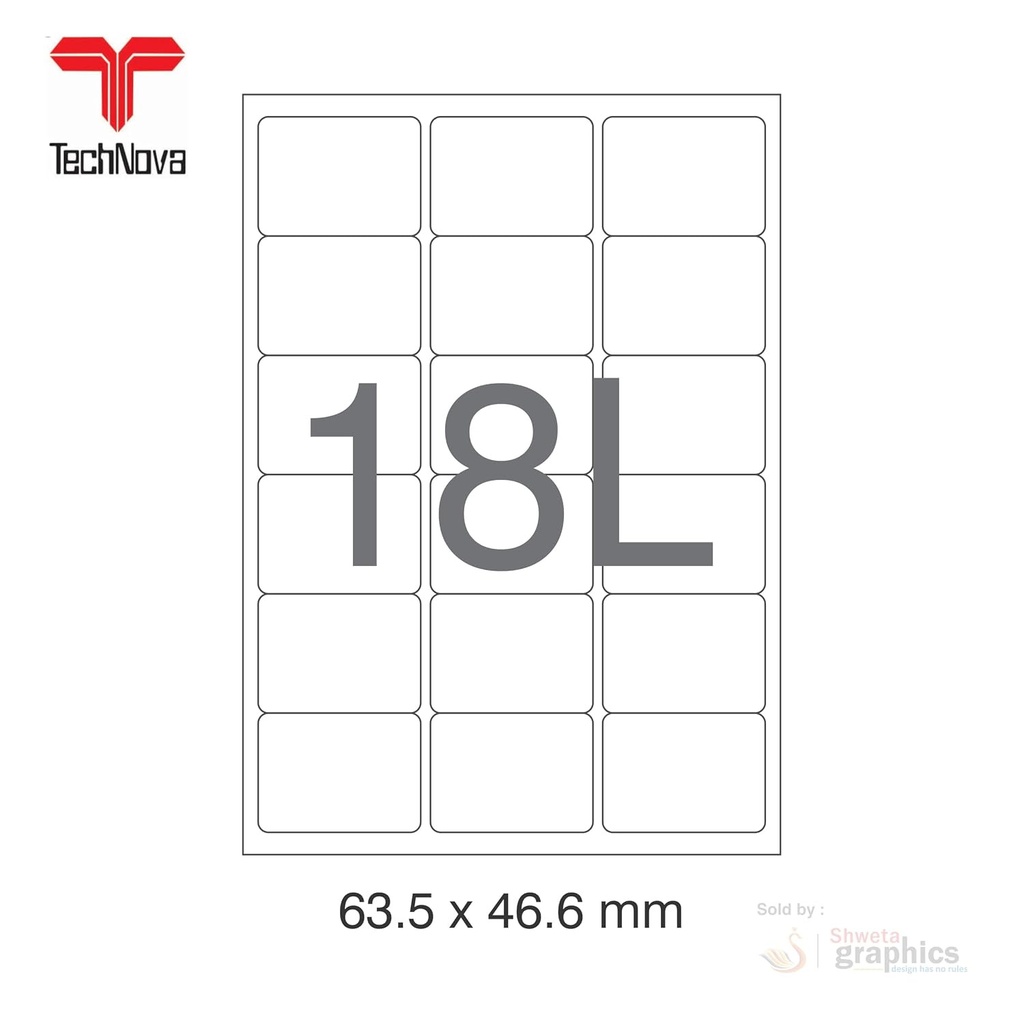 NOVAJET 12 Labels(A/4 Size 100 Sheet)