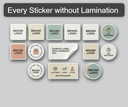 Avery Denison Sticker Without Lamination Multi Colour Print 1000 Pcs (Per Square Inch Rate)