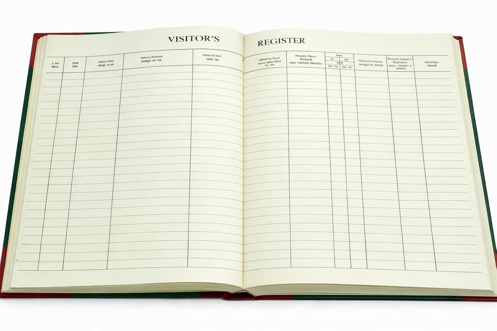 Visitor Register Book 4 Quire Green Ledger Paper (Pack of 4)