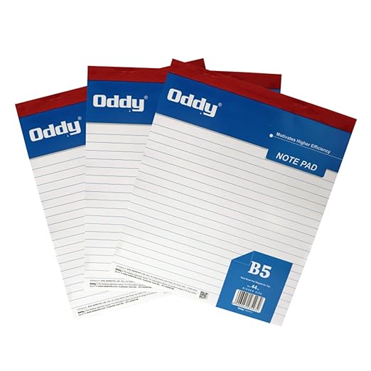 Oddy Premium Writing Pad B5 80 Pages (Pack Of 5)
