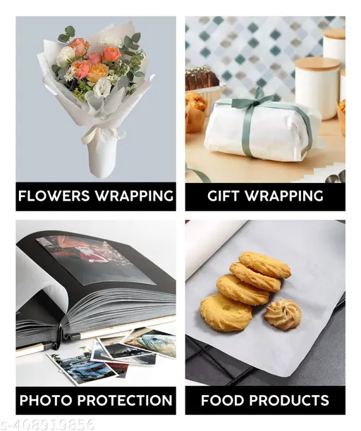 Pudumjee Butter Paper/Glassine Paper 5.4 Kg 31 Gsm Size 20''x30'' (Pack of 480 Sheet) 