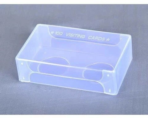 Plastic Transparent Visiting Card Holder Box (Pack Of 20)