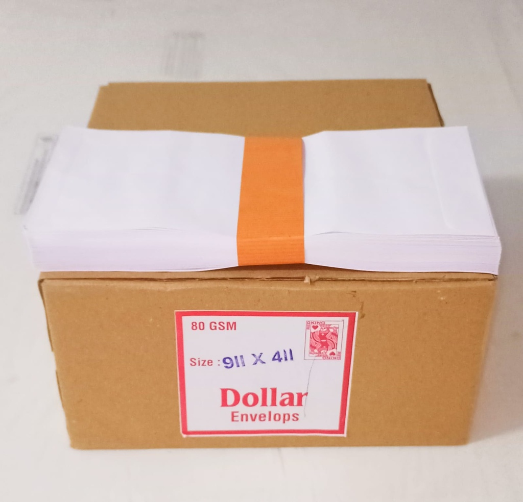 9.5x4.25 Dollar Cover/Envelopes 80 Gsm-Pack of 100