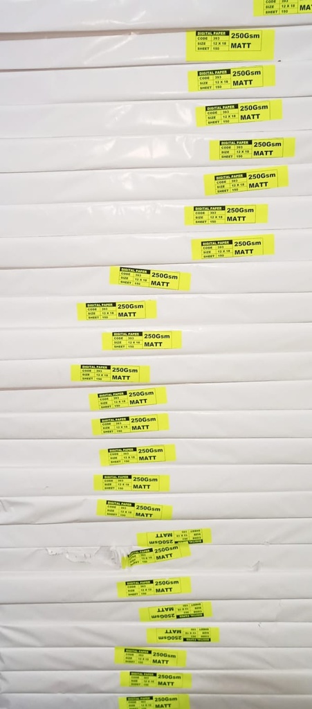 12X18 250 Gsm Matt Art Card (Pack of 200)