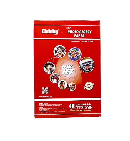 Oddy Photo Paper Gloss Size 6x4 180 Gsm (Pack of 100) 