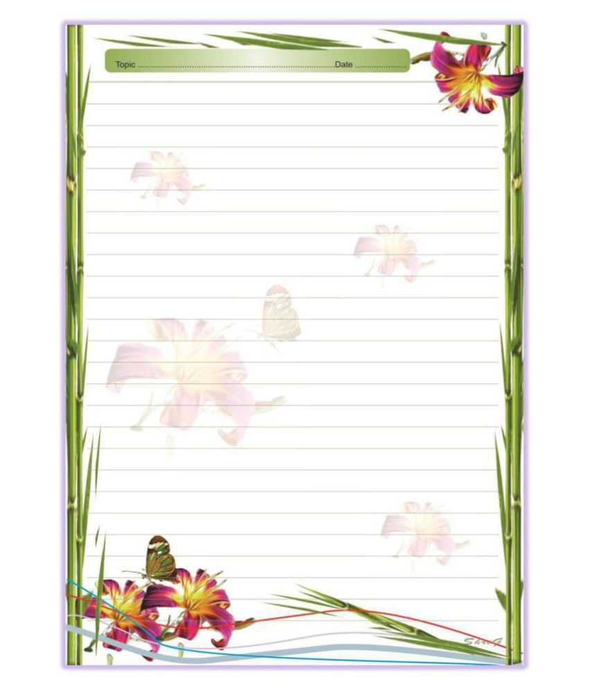 Project Paper A4 One Side Ruled, Multicolour Design (Pack Of 75)