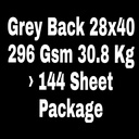 Grey Back 28x40 296 Gsm 30.8 Kg
