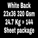 White Back 23x36 320 Gsm 24.7 Kg