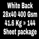 White Back 28x40 400 Gsm 41.6 Kg