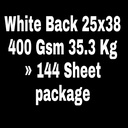 White Back 25x38 400 Gsm 35.3 Kg