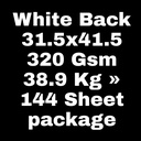White Back 31.5x41.5 320 Gsm 38.9 Kg