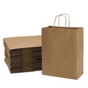 Brown Kraft Paper Bags with Twisted Handles 8"x4"x10" Inch 150 Gsm (Pack of 25)