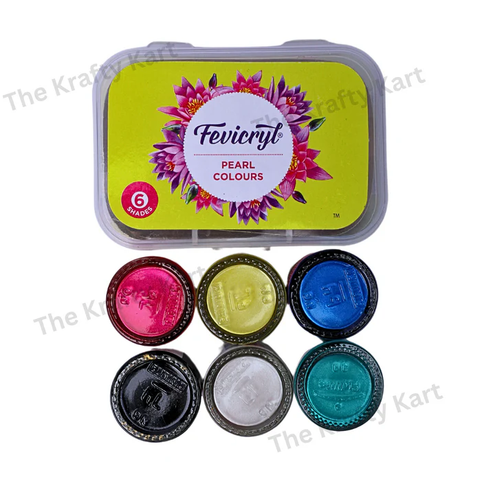 Pidilite Fevicryl Acrylic Colours Pearl Kit 6 Shades