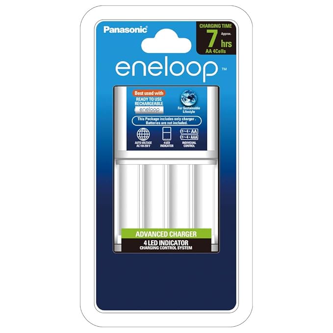 Panasonic Eneloop Battery Charger BQ-CC17N for AA & AAA rechargeable Batteries 